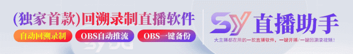 (独家首款)回溯录制软件-SY直播助手